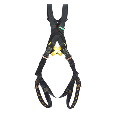 MSA Workman Arc Flash Crossover Harness w/Back Web Loop - Tongue Buckle leg straps - BELAY LOOPS - Standard (STD) - 10162682