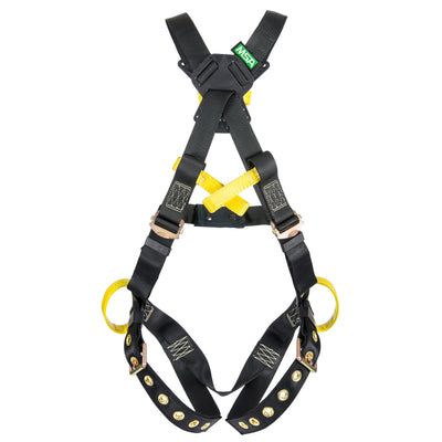 MSA Workman Arc Flash Crossover Harness w/Back & Side Web Loops - Tongue Buckle leg straps - BELAY LOOPS - X-Small (XSM) - 10162685