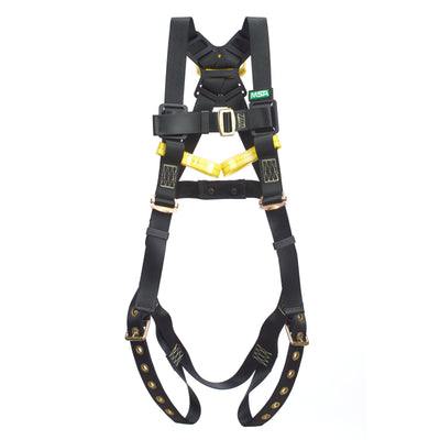 MSA Workman Arc Flash Vest-Style Harness w/Back Web Loop - Tongue Buckle leg straps - BELAY LOOPS - Super XL (SXL) - 10162692