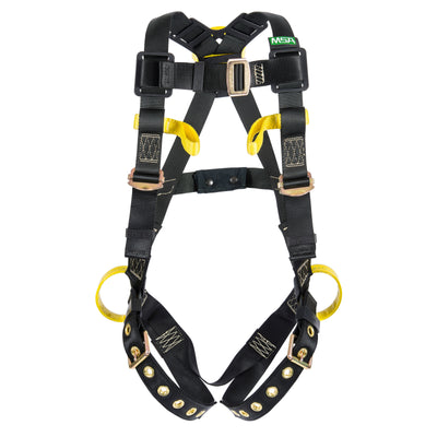 MSA Workman Arc Flash Vest-Style Harness w/Back & Side Web Loops - Tongue Buckle leg straps - BELAY LOOPS - Standard (STD) - 10162694