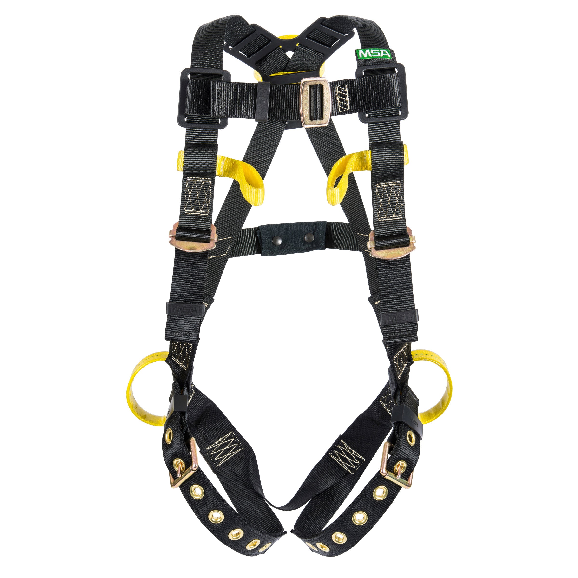 MSA Workman Arc Flash Vest-Style Harness w/Back & Side Web Loops - Tongue Buckle leg straps - BELAY LOOPS - X-Large (XLG) - 10162695
