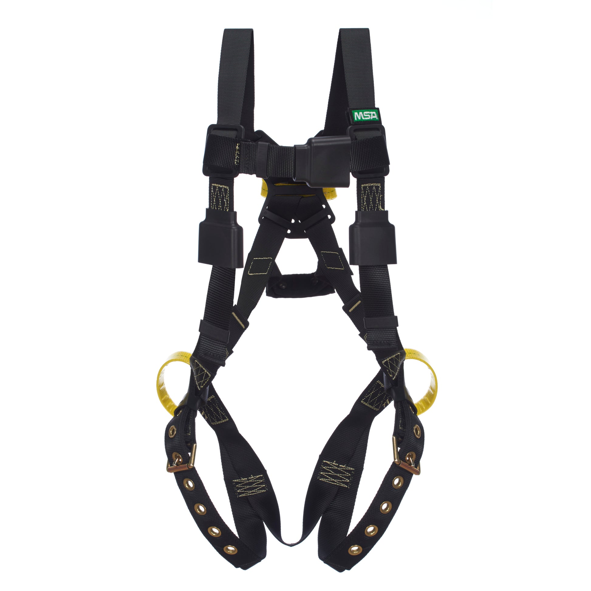 MSA Workman Arc Flash Vest-Style Harness w/Back Web Loop - Tongue Buckle leg straps - Rubber Covers - X-Small (XSM) - 10163234