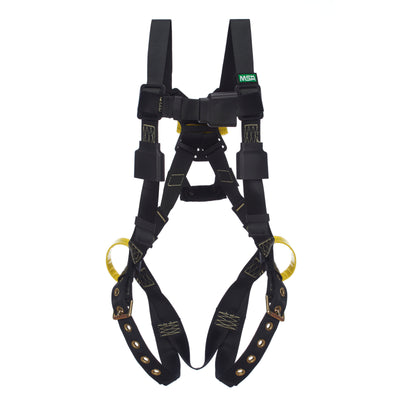 MSA Workman Arc Flash Vest-Style Harness w/Back Web Loop - Tongue Buckle leg straps - Rubber Covers - X-Large (XLG) - 10163266