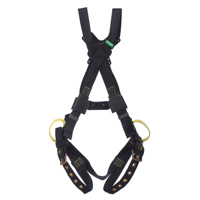 MSA Workman Arc Flash Crossover Harness w/Back Web Loop - Tongue Buckle leg straps - Rubber Covers - Standard (STD) - 10163297