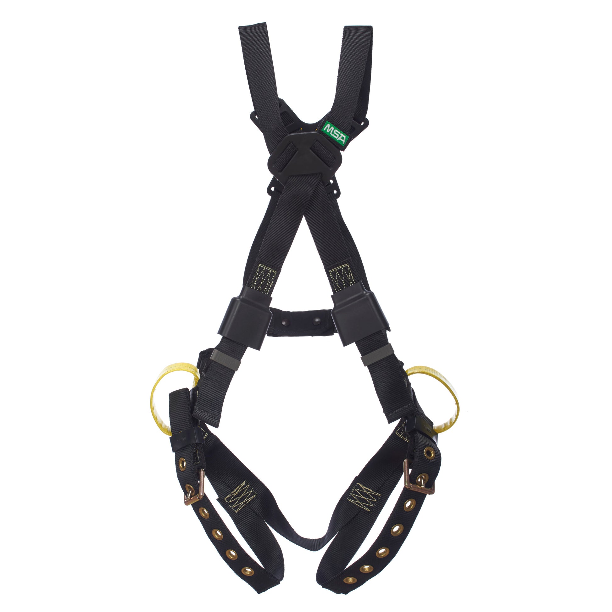 MSA Workman Arc Flash Crossover Harness w/Back Web Loop - Tongue Buckle leg straps - Rubber Covers - Super XL (SXL) - 10163305