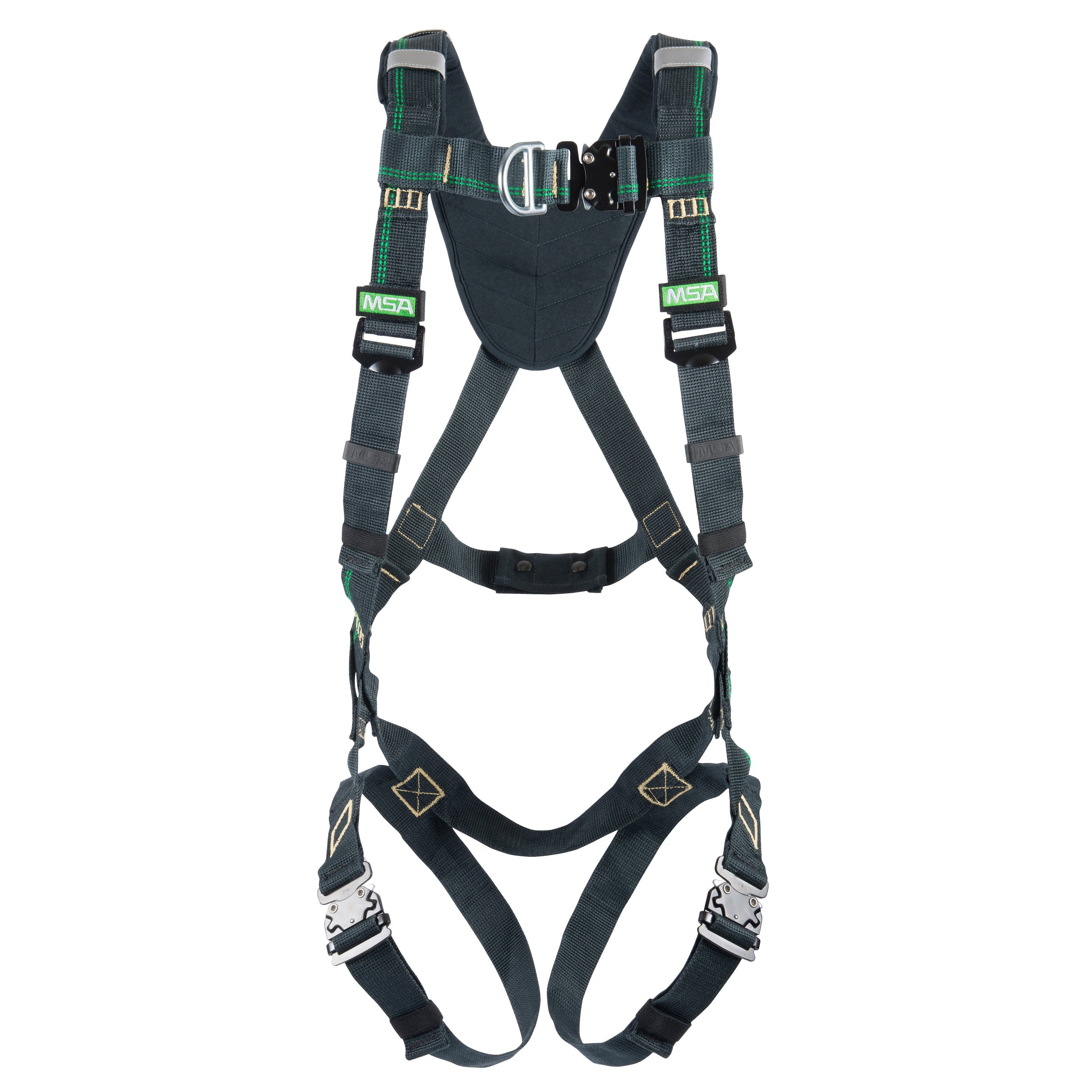 MSA EVOTECH Arc Flash Harness w/Back & Front D-Rings - Quick-Connect leg straps - Shoulder Padding - Standard (STD) - 10164010