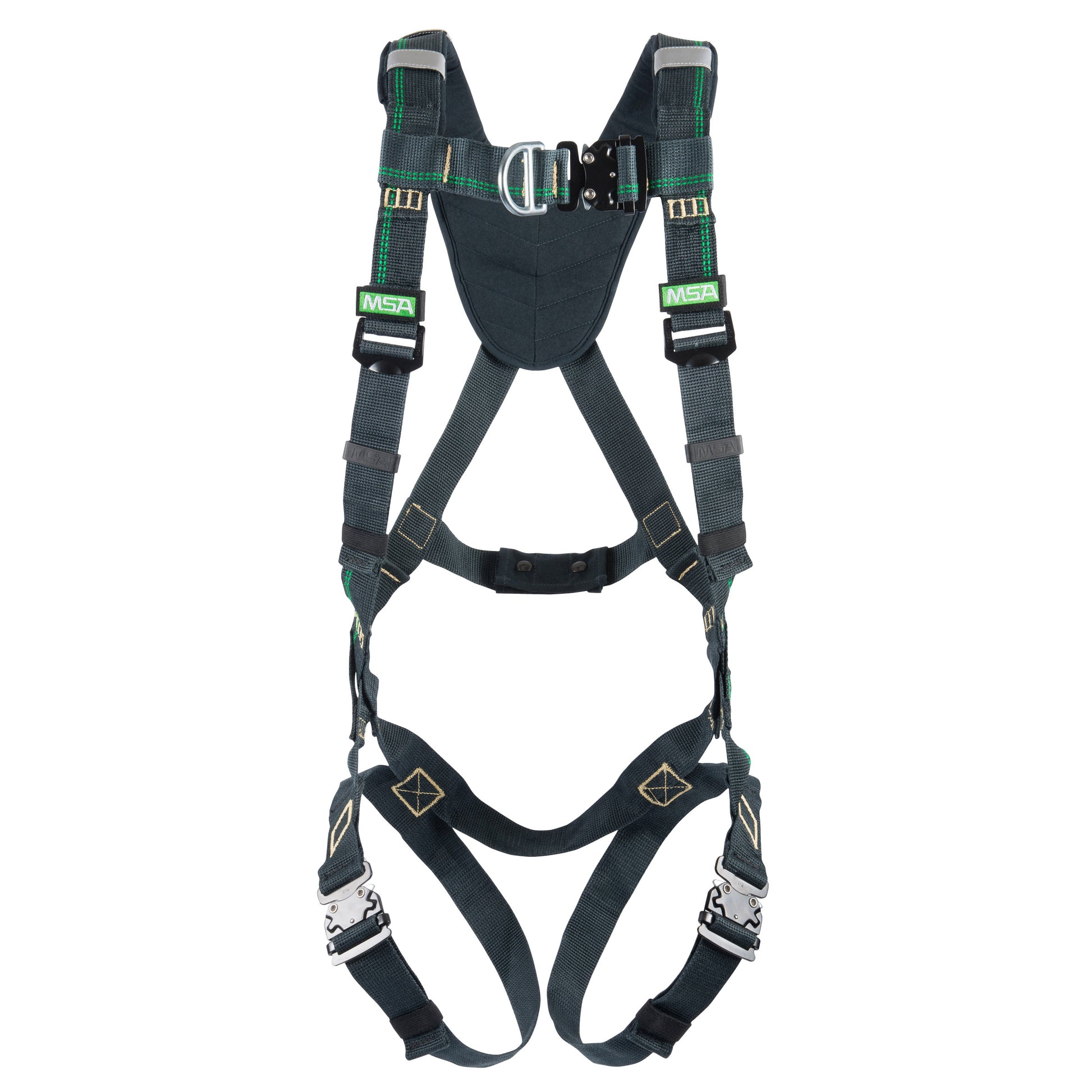 MSA EVOTECH Arc Flash Harness w/Back & Front D-Rings - Quick-Connect leg straps - Shoulder Padding - Super XL (SXL) - 10164022