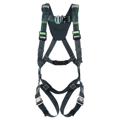 MSA EVOTECH Arc Flash Harness w/Back & Front D-Rings - Quick-Connect leg straps - Shoulder Padding - Super XL (SXL) - 10164022