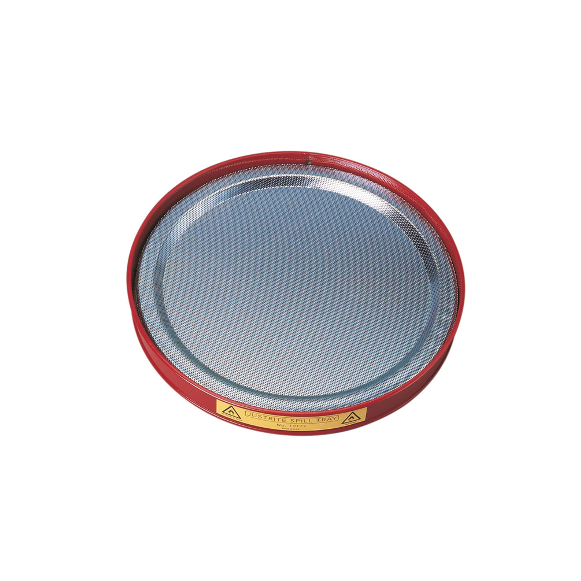 Justrite Steel Spill Tray Supports Up To A 5-Gallon Safety Can With 1-Quart Spill Capacity - 10177