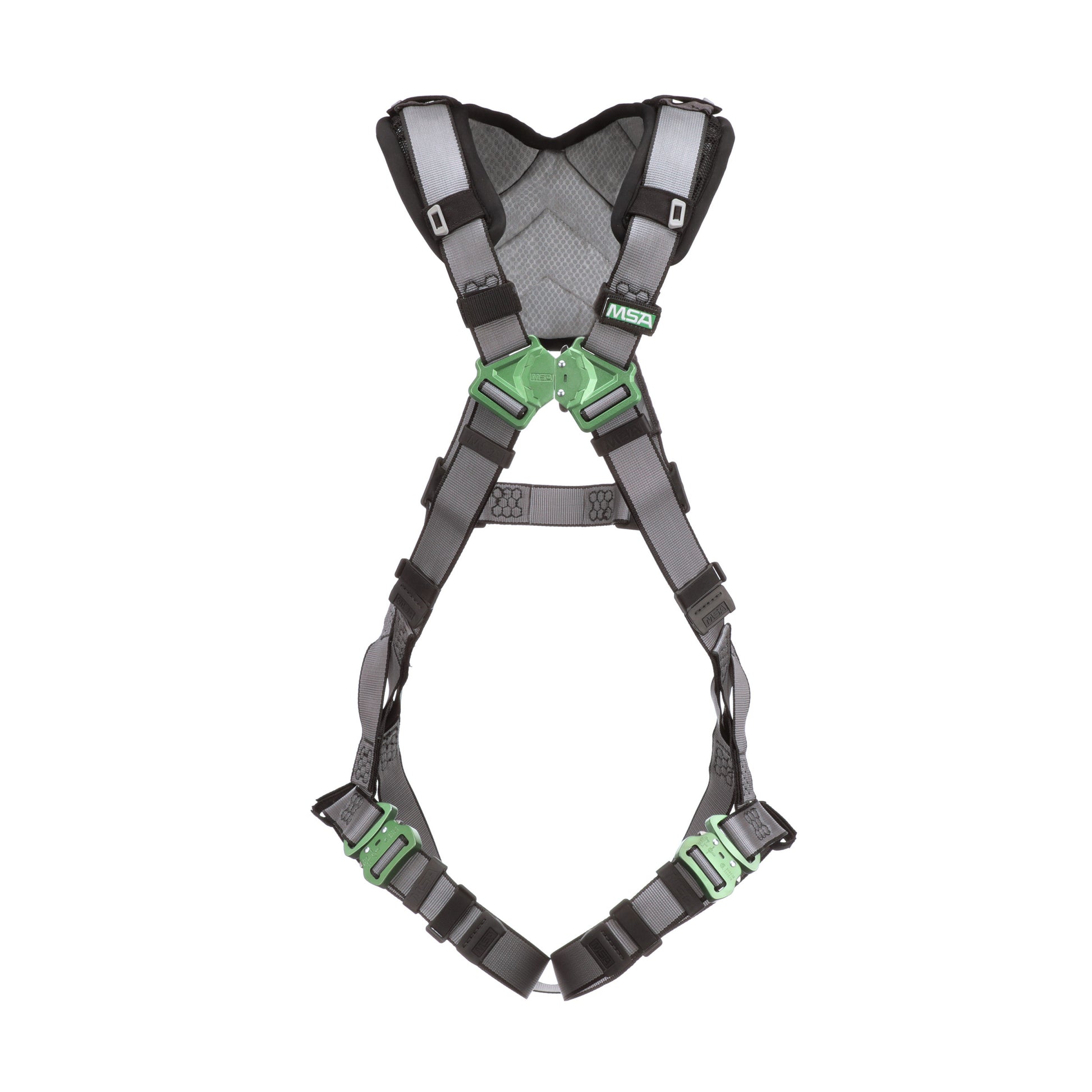 MSA V-FIT Harness w/Back D-Ring - Quick-Connect Leg Straps - Shoulder Padding - Extra Large - 10194671