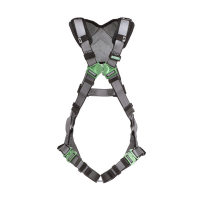 MSA V-FIT Harness w/Back D-Ring - Quick-Connect Leg Straps - Shoulder Padding - Extra Large - 10194671