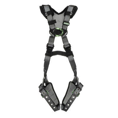 MSA V-FIT Harness w/Back & Front D-Rings - Tongue Buckle Leg Straps - Shoulder Padding - Super Extra Large - 10194895