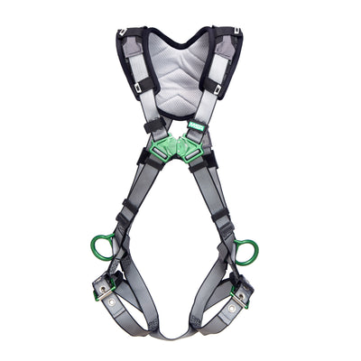 MSA V-FIT Harness w/Back & Side D-Rings - Tongue Buckle Leg Straps - Shoulder Padding - Extra Small - 10194908