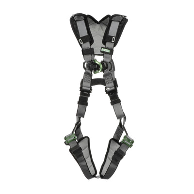 MSA V-FIT Harness w/Back D-Ring - Quick-Connect Leg Straps - Shoulder & Leg Padding - Extra Small - 10194944