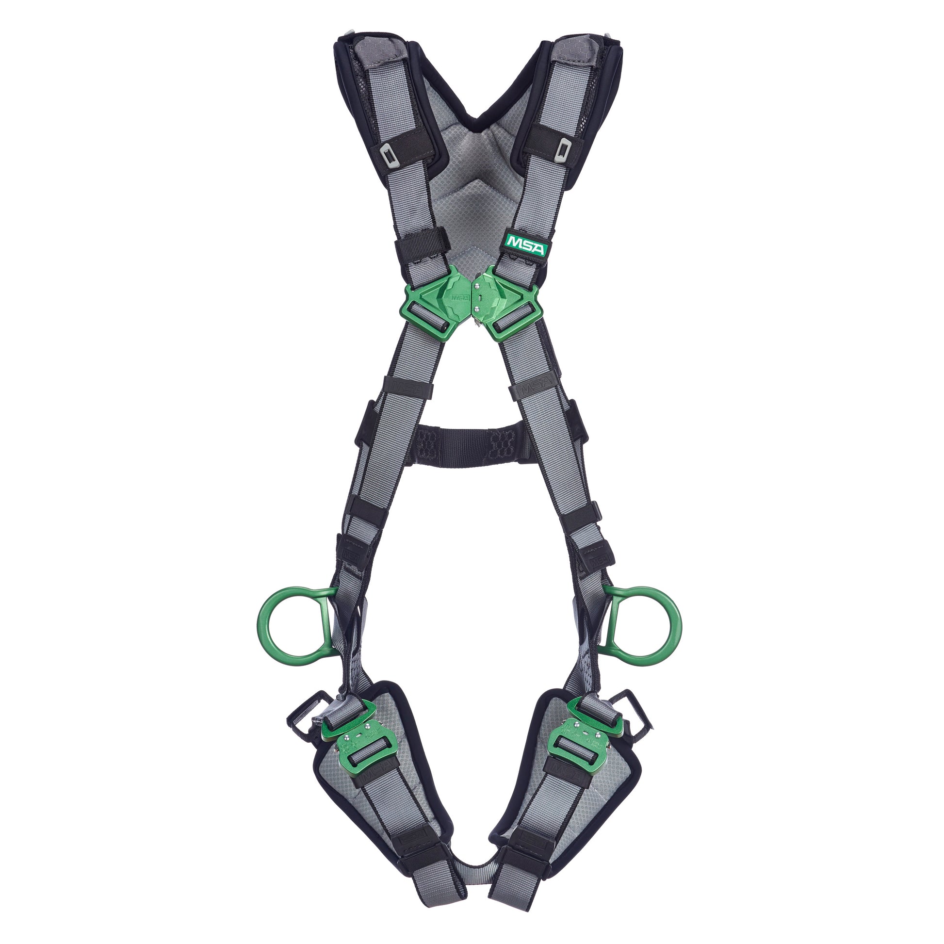 MSA V-FIT Harness w/Back & Side D-Rings - Quick-Connect Leg Straps - Shoulder & Leg Padding - Standard - 10194961