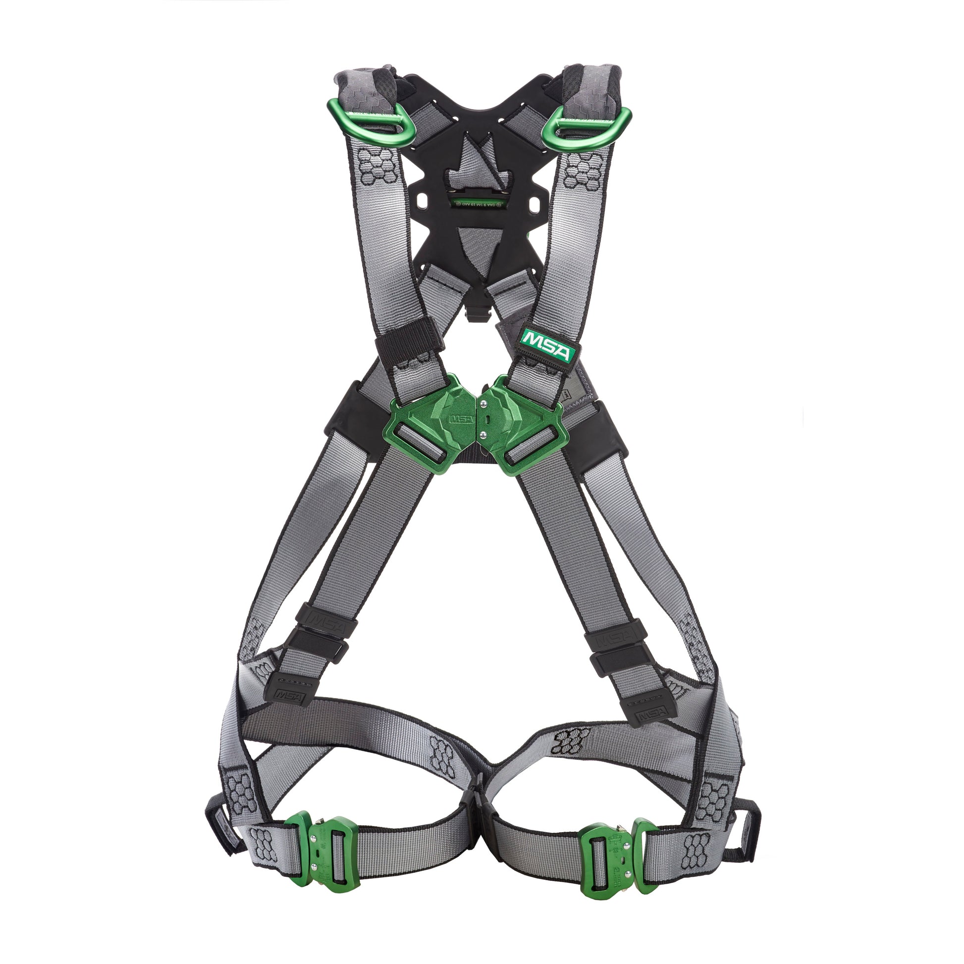 MSA V-FIT Harness w/Back & Shoulder D-Rings - Quick-Connect Leg Straps - Extra Large - 10195075
