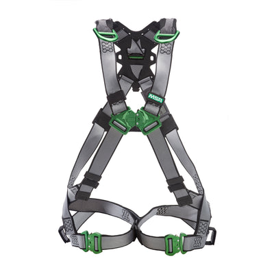 MSA V-FIT Harness w/Back & Shoulder D-Rings - Quick-Connect Leg Straps - Super Extra Large - 10195076