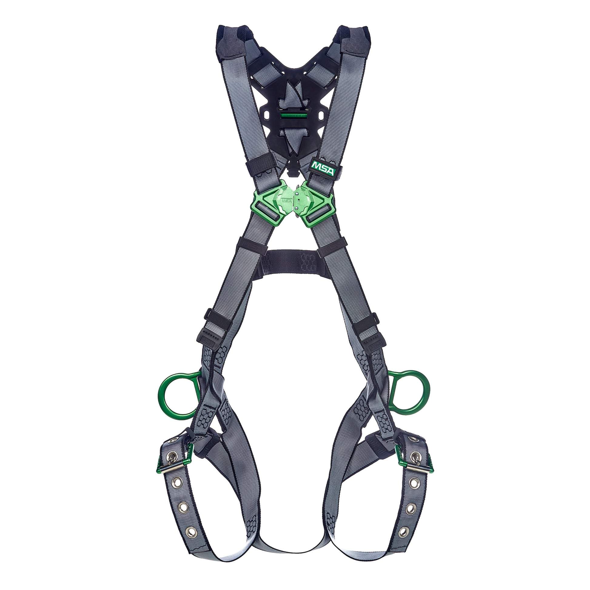 MSA V-FIT Harness w/Back & Side D-Rings - Tongue Buckle Leg Straps - Extra Large - 10195111