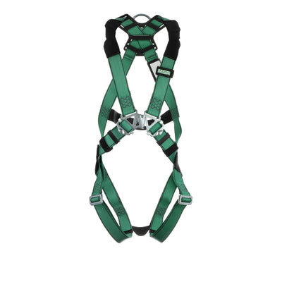 MSA V-FORM Harness w/Back D-Ring - Qwik-Fit Leg Straps - Super Extra Large - 10197198