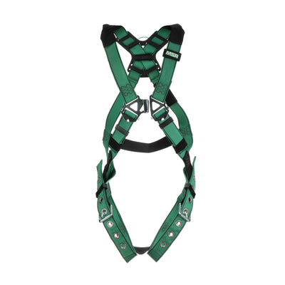 MSA V-FORM Harness w/Back & Side D-Rings - Tongue Buckle Leg Straps - Extra Large - 10197216