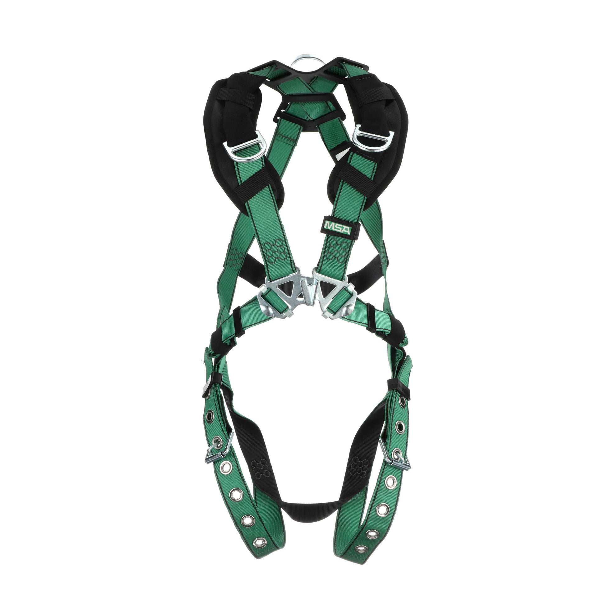 MSA V-FORM Harness w/Back & Shoulder D-Rings - Tongue Buckle Leg Straps - Extra Small - 10197218