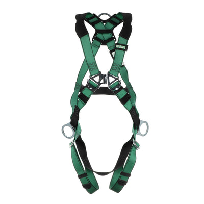 MSA V-FORM Harness w/Back & Side D-Rings - Qwik-Fit Leg Straps - Super Extra Large - 10197232