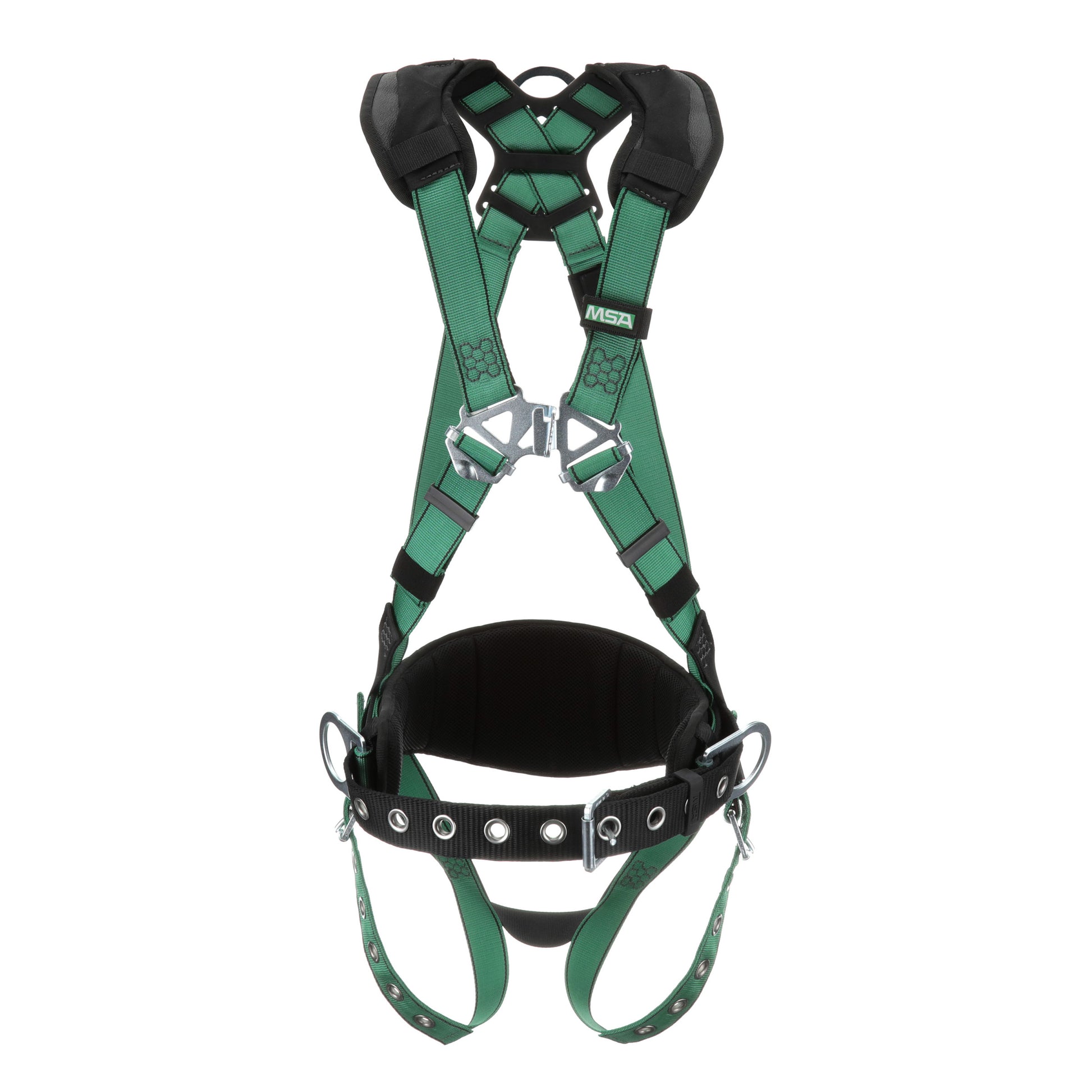 MSA V-FORM Construction Harness w/Back & Side D-Rings - Tongue Buckle Leg Straps - Shoulder Padding - Standard - 10197364
