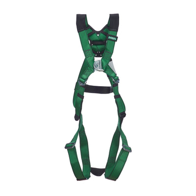 MSA V-FORM Harness w/Back & Front D-Rings - Qwik-Fit Leg Straps Quick Connect Chest Buckle - Standard - 10206078