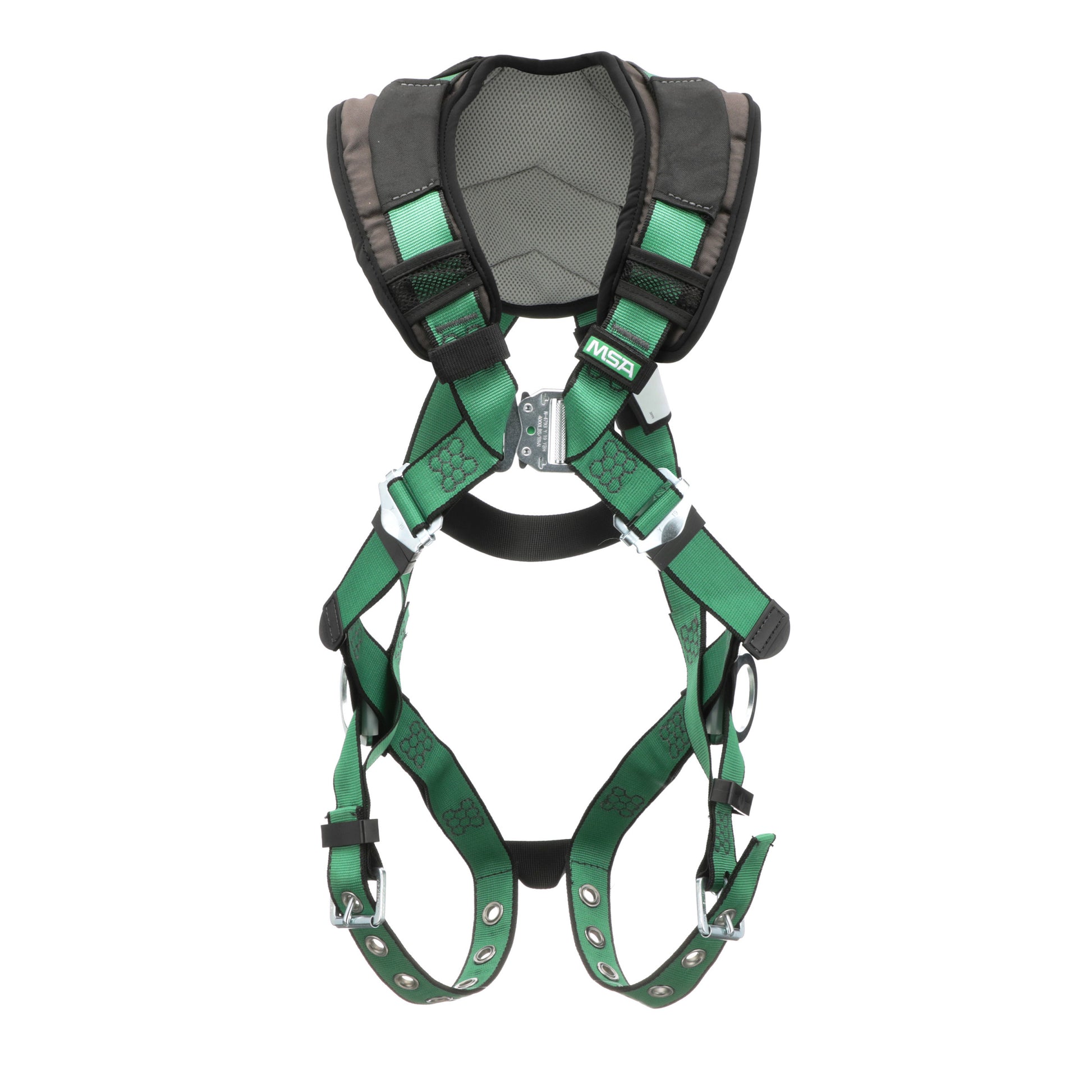 MSA V-FORM+ Harness w/Back & Side D-Rings - Tongue Buckle Leg Straps - Super Extra Large - 10206091