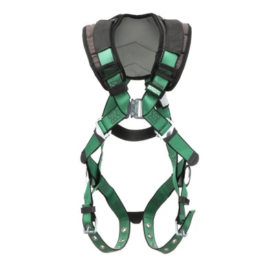 MSA V-FORM+ Harness w/Back & Side D-Rings - Tongue Buckle Leg Straps - Super Extra Large - 10206091