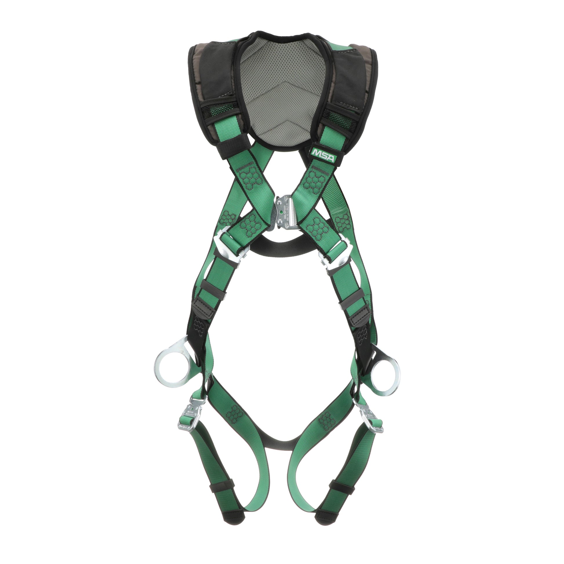 MSA V-FORM+ Harness w/Back & Side D-Rings - Quick Connect Leg Straps - Extra Large - 10206106