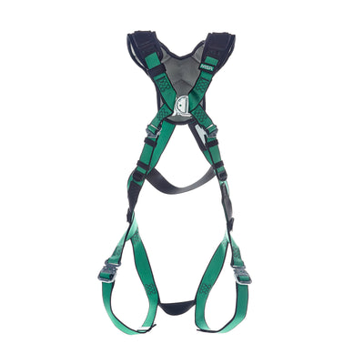 MSA V-FORM+ Harness w/Back & Front D-Rings - Quick Connect Leg Straps - Extra Large - 10206110