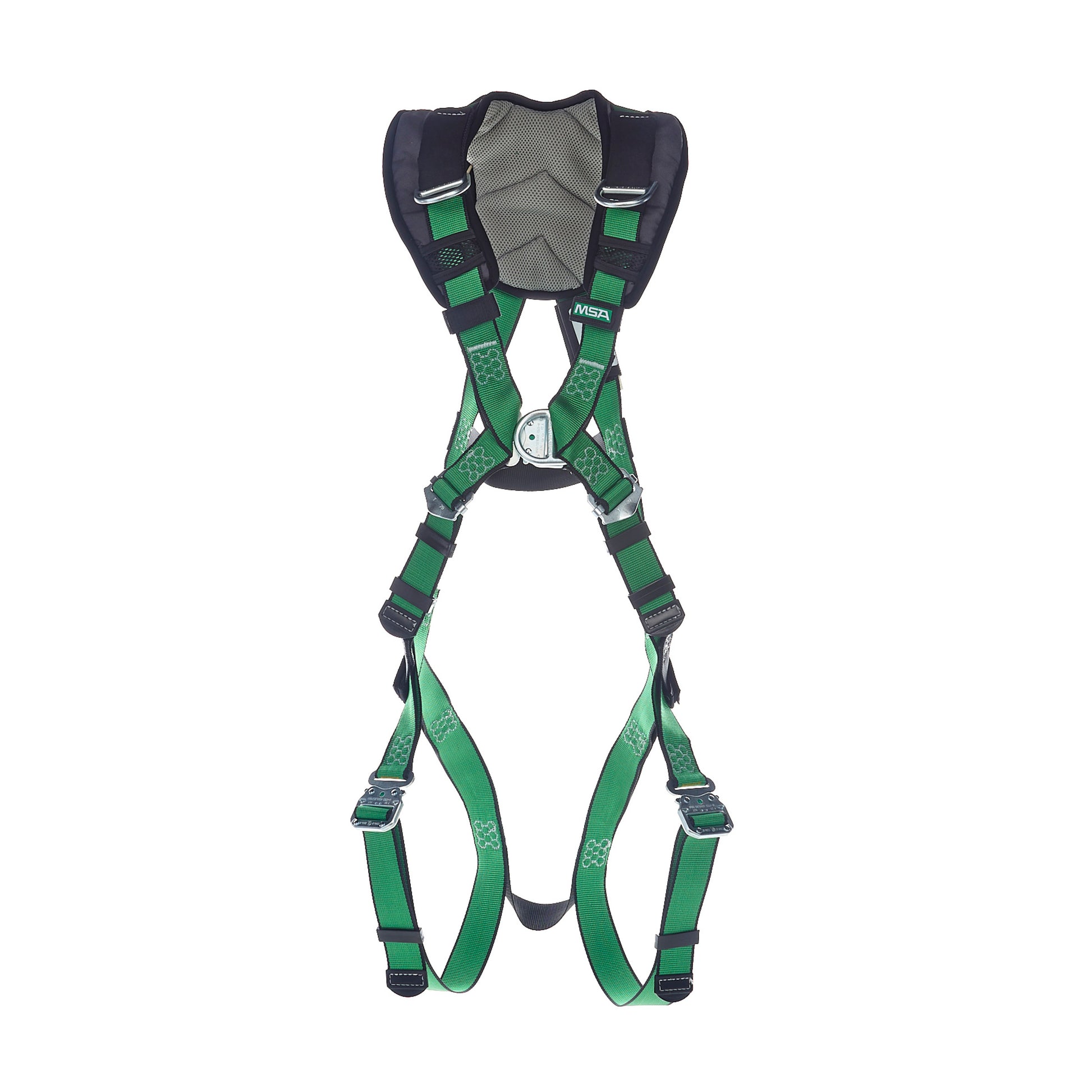 MSA V-FORM+ Harness w/Back, Front & Side D-Rings - Tongue Buckle Leg Straps - Standard - 10206137