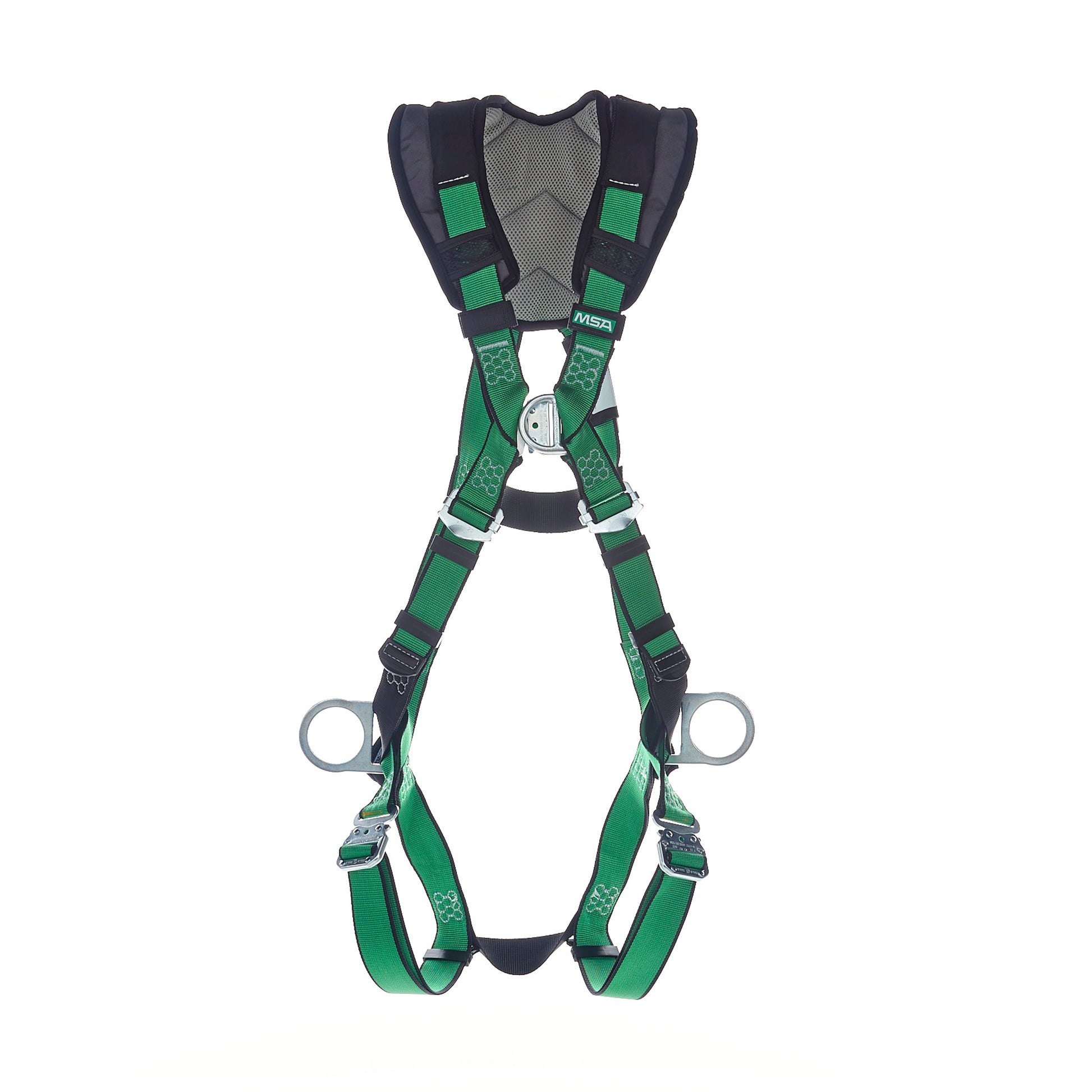 MSA V-FORM+ Harness w/Back, Front & Side D-Rings - Quick Connect Leg Straps - Super Extra Large - 10206147