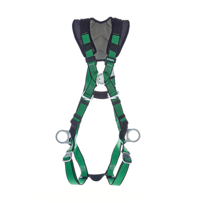 MSA V-FORM+ Harness w/Back, Front & Side D-Rings - Quick Connect Leg Straps - Super Extra Large - 10206147