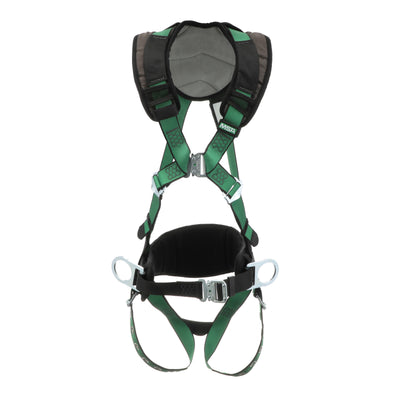 MSA V-FORM+ Construction Harness w/Back & Side D-Rings - Tongue Buckle Leg Straps - Shoulder Padding - Extra Large - 10206162