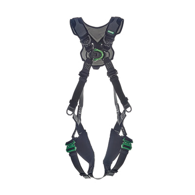 MSA V-FLEX Harness w/Back & Front D-Rings - Quick Connect Leg Straps - Extra Large - 10211318