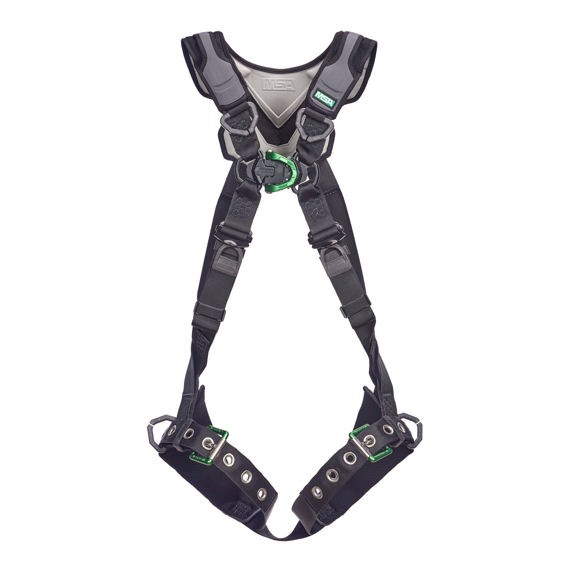 MSA V-FLEX Standard Harness w/Back & Front D-Rings - Tongue Buckle Leg Straps - Standard - 10211321