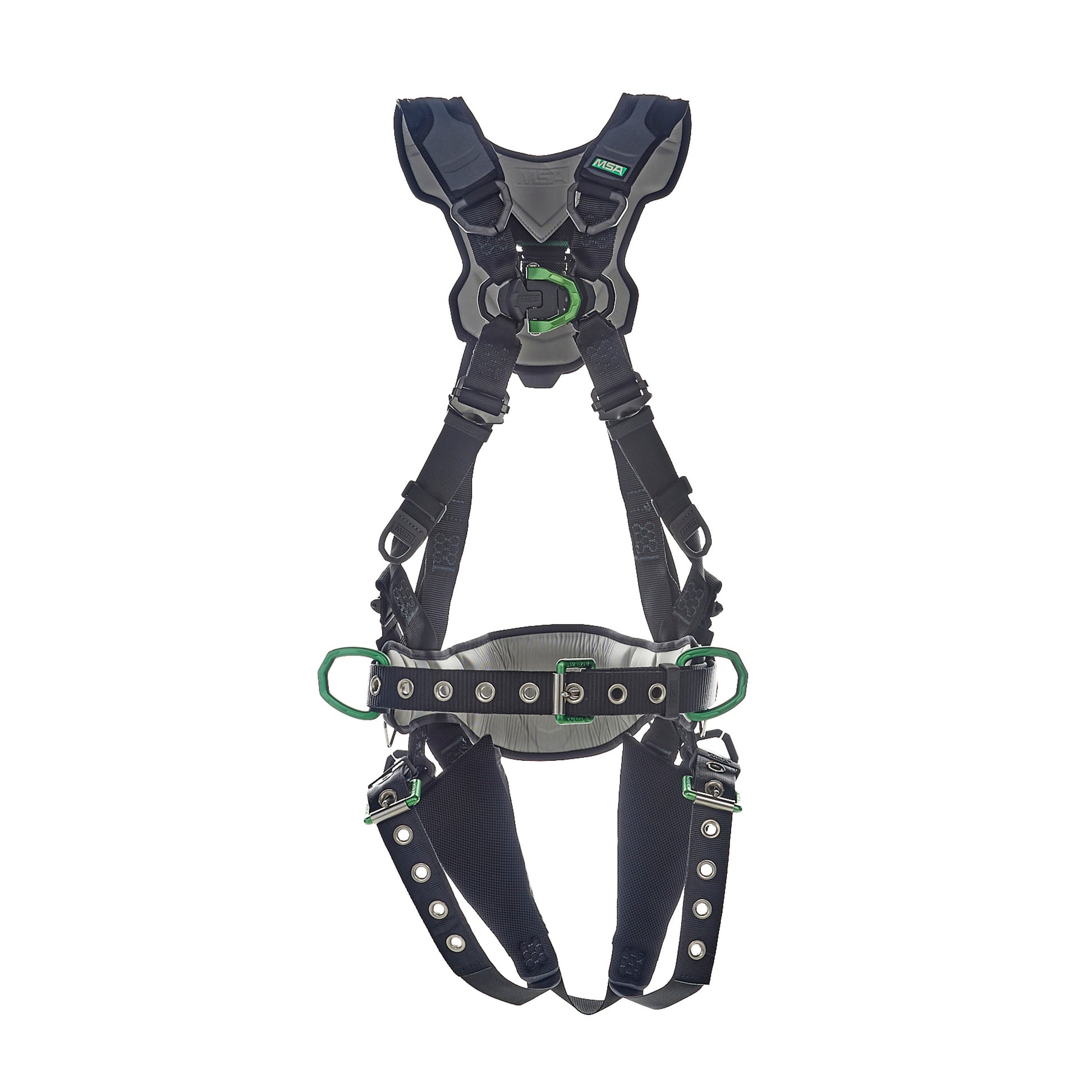MSA V-FLEX Construction Harness w/Back, Front & Side D-Rings - Quick Connect Leg Straps - Extra Small - 10211346