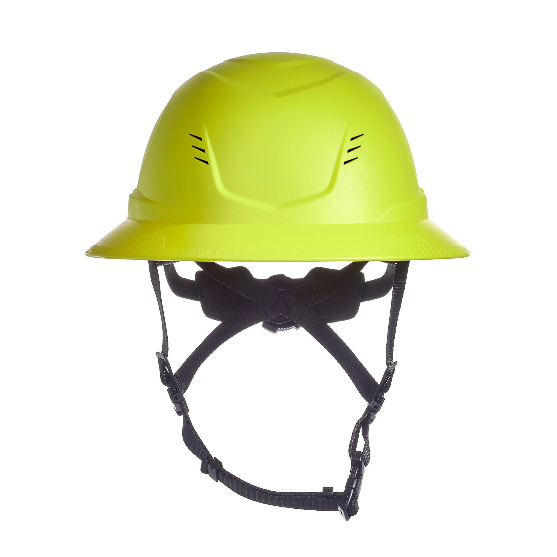 MSA V-Gard H2 Full Brim - Type II Class C Safety Helmet - Vented - Hi-Viz Yellow - 10250590
