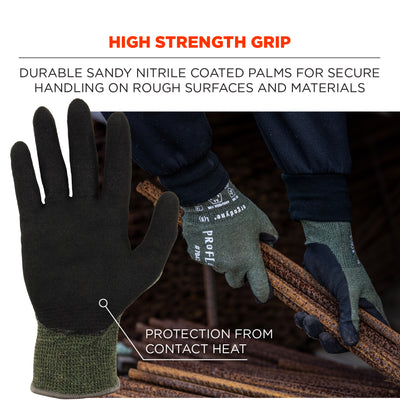Ergodyne ProFlex 7042 Nitrile Coated Cut-Resistant Gloves - ANSI/ISEA 105-2016 A4, EN 388: 4X41D, 18g, Heat Resistant - 1-pair