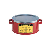Justrite Steel Drip Can W/Handles For Portability - Spill Cap. 1-Gallon - Fire Baffle Acts As Flame Arrester - 10376