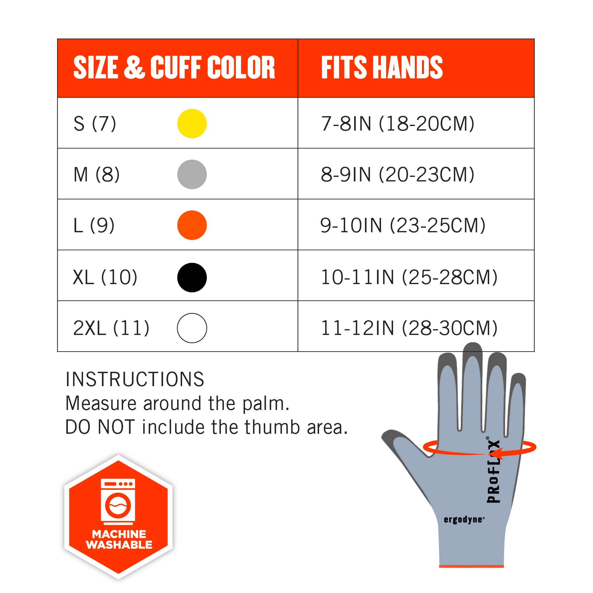 Ergodyne ProFlex 7025 PU Coated Cut-Resistant Gloves - ANSI/ISEA 105-2016 A2, EN388: 2X42B, 18g - 1-pair