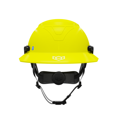 Hardknock Resolve - Full Brim - Class G,C,E - Type 2 Safety Helmet - Non-Vented - Neon Yellow - 105-0-740