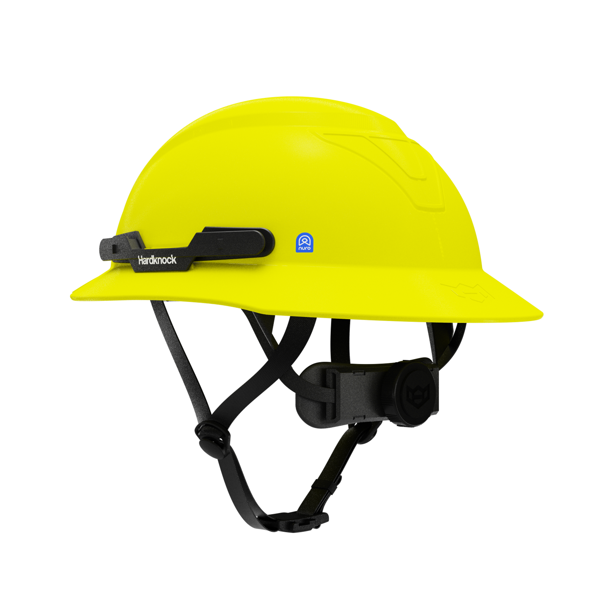 Hardknock Resolve - Full Brim - Class G,C,E - Type 2 Safety Helmet - Non-Vented - Neon Yellow - 105-0-740