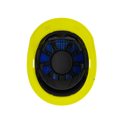 Hardknock Resolve - Full Brim - Class G,C,E - Type 2 Safety Helmet - Non-Vented - Neon Yellow - 105-0-740