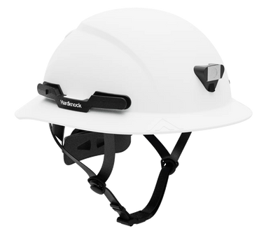 Hardknock Resolve - Full Brim - Class G,C,E - Type 2 Safety Helmet - w/ Mining Bracket - Non-Vented - White - 105-3-100