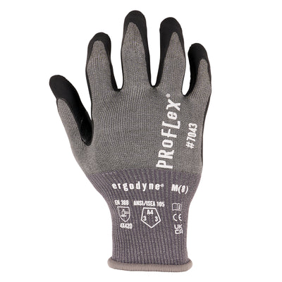 Ergodyne ProFlex 7043 Nitrile Coated Cut-Resistant Gloves - ANSI/ISEA 105-2016 A4, EN 388: 4X42D, 18g - 12-pair