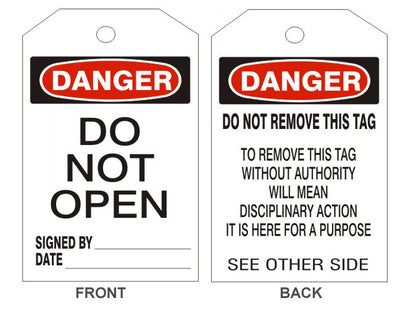 DANGER DO NOT OPEN TAGS - BACK 2