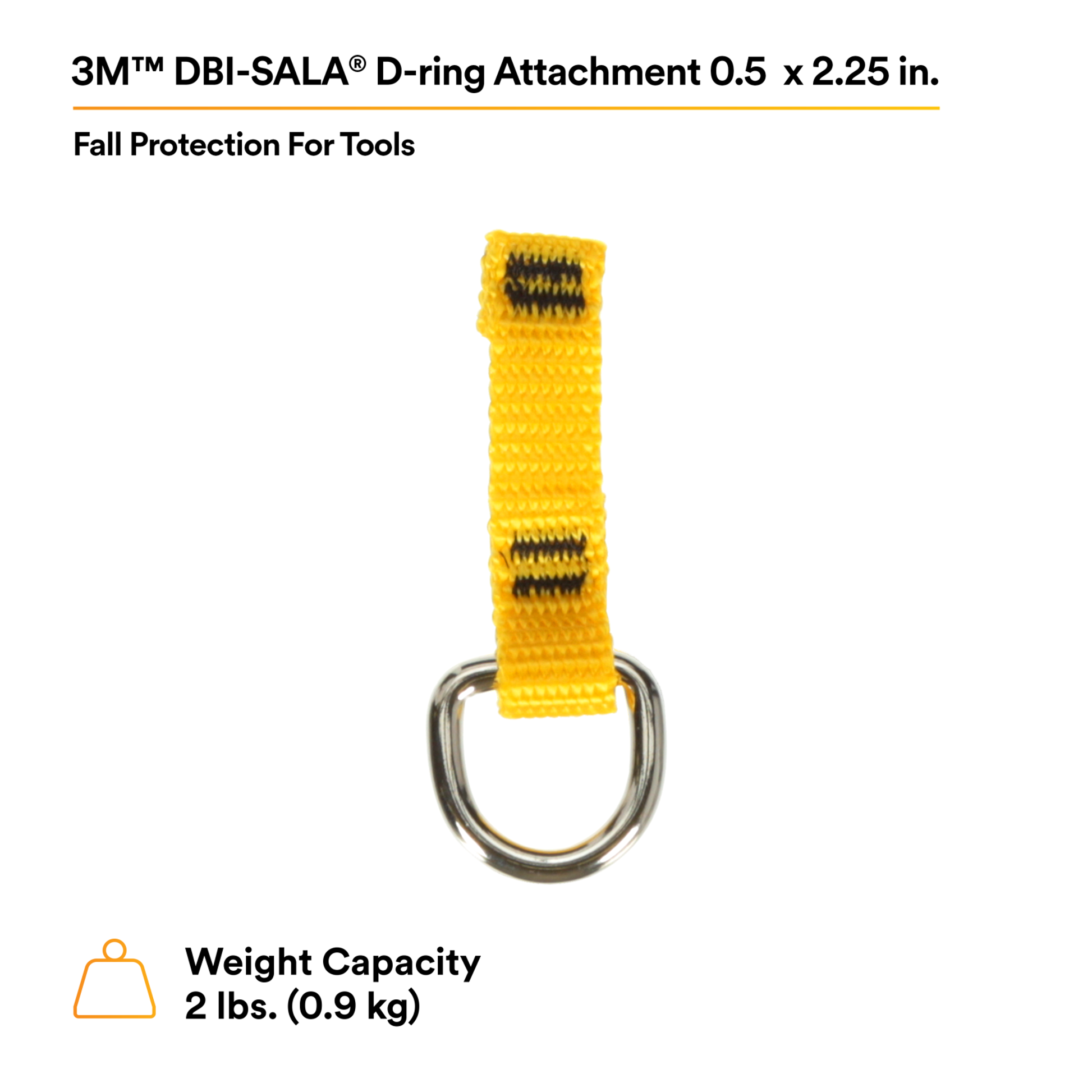 3M DBI-SALA D-ring Attachment - 0.5 in x 2.25 in - 10 ea/Pack - 1500003